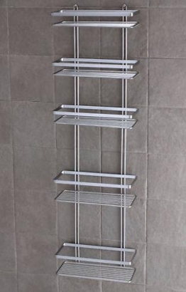 Satina Chrom 5 Etagen Duschregal 86x25x12 cm - Made in Sweden -