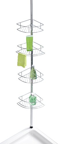 Wenko 21803100 Teleskop-Eckregal Dolcedo, Edelstahl rostfrei -